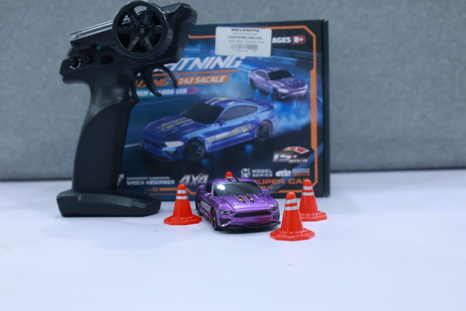 BHOZI Lightning Racing 1:43 4x4 Drift Car — Purple — view 1