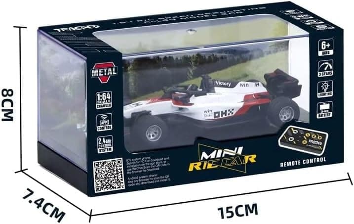 TRASPED 1:64 Die-Cast F1 Mini RC Racing Car — Multicolor — view 2