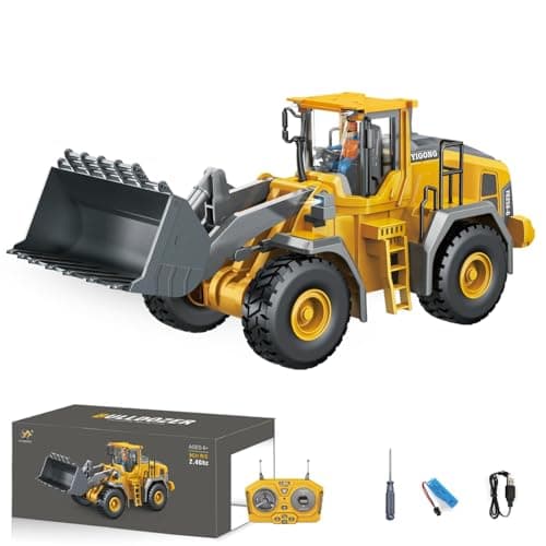 YIGONG 9-Channel RC Alloy Bulldozer / Wheel Loader — 2.4GHz — view 1