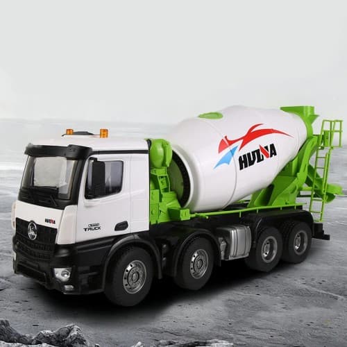 HUINA 1537 PRO 1:14 Alloy RC Cement Mixer Truck — 8 Wheel — view 4