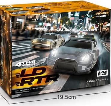LD 1:64 Mini RC Drift Car — Dodge Challenger, 15 km/h 2.4 GHz Full Proportional — view 2