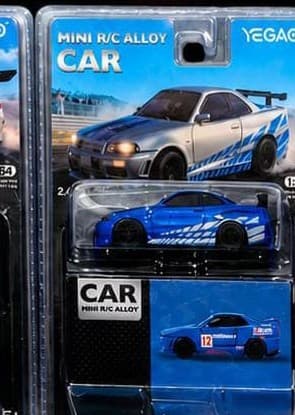 YEGAO Mini Drift 1:64 Alloy RC Car — 4 Models × 2 Colours, 8 Blisters — view 4