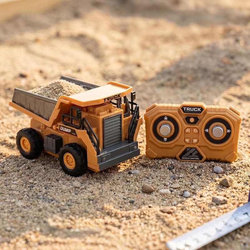 TRASPED HG4-431 1:64 Mini RC Alloy Dump Truck — Speed-Regulating, Tin Gift Box, 6+ — view 2