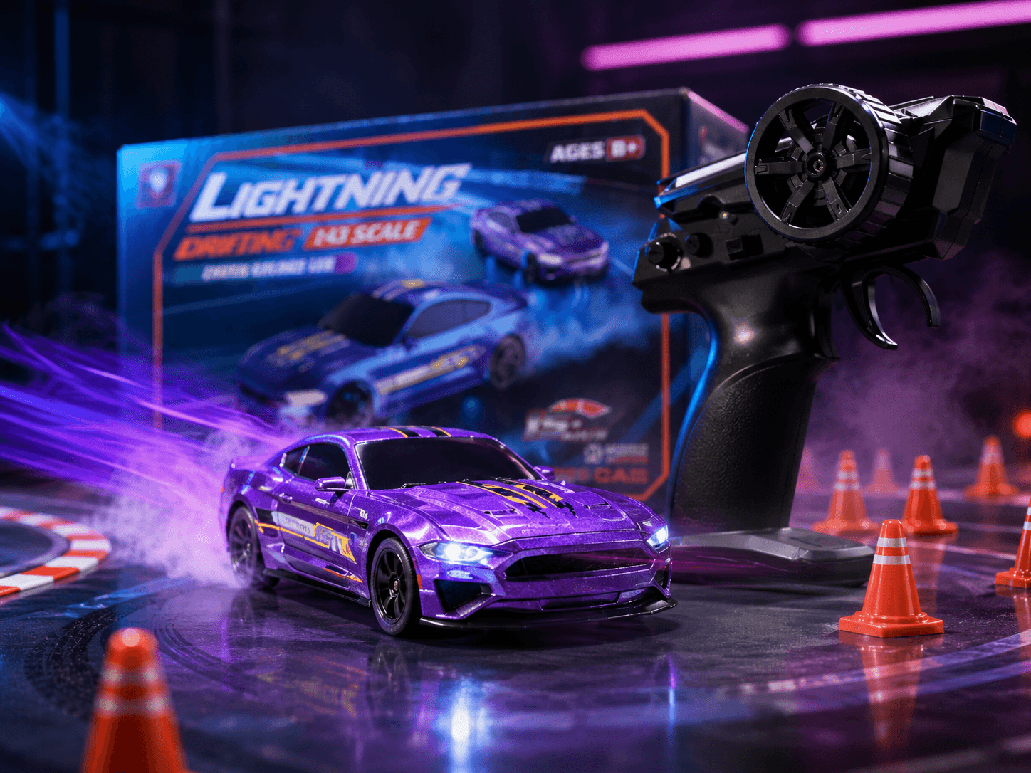 ENOZE Lightning Racing 1:43 4x4 Drift Car — Purple