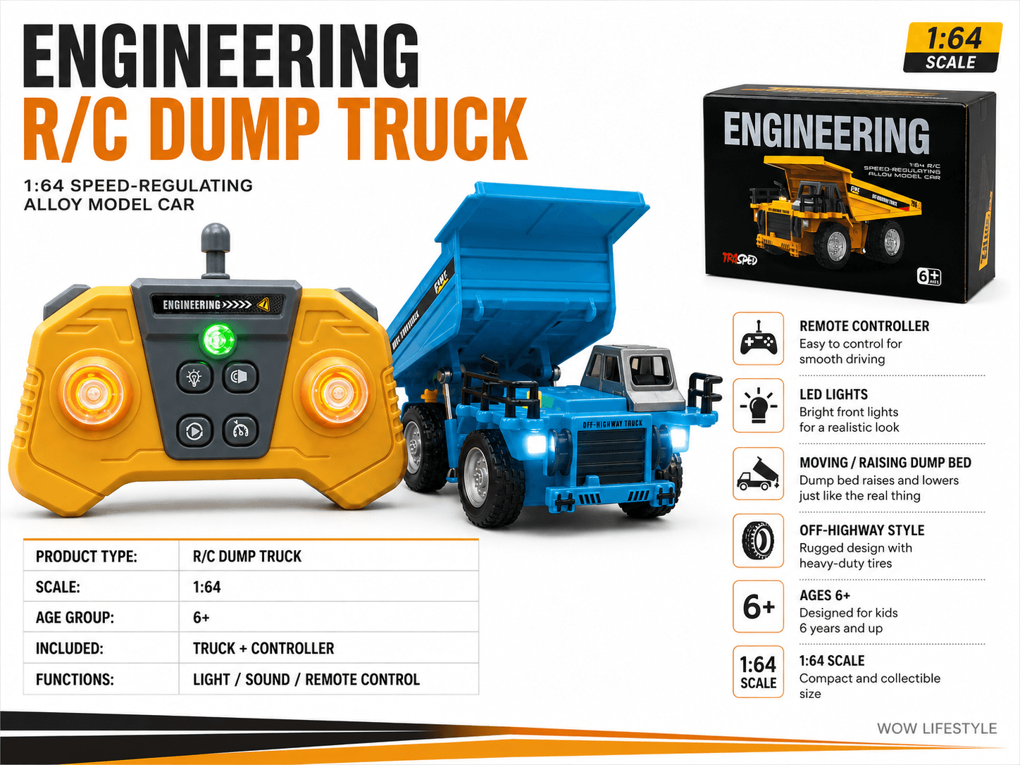 TRASPED Engineering R/C Alloy Off-Drum Truck 796 — 1:64, Speed-Regulating — view 5