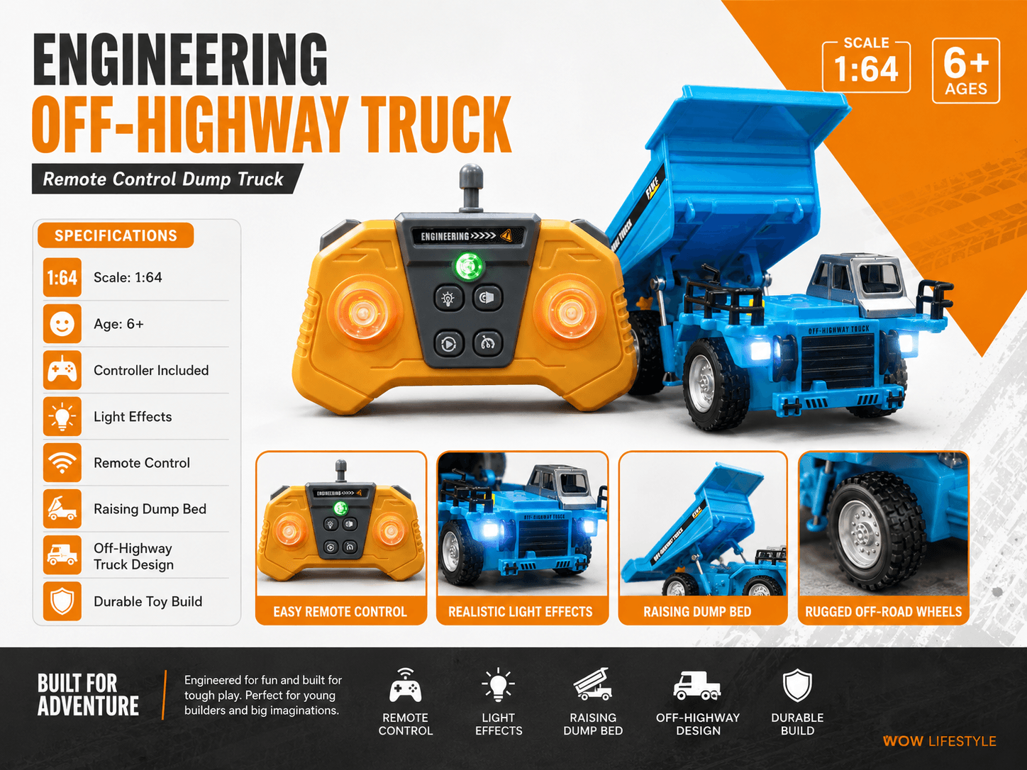 TRASPED Engineering R/C Alloy Off-Drum Truck 796 — 1:64, Speed-Regulating — view 6