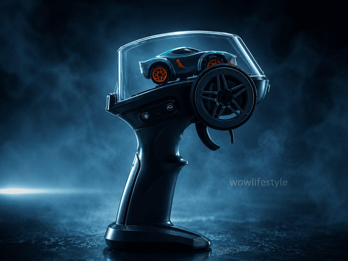 Desktop RC 1:64 Drift Car — Teal Punisher