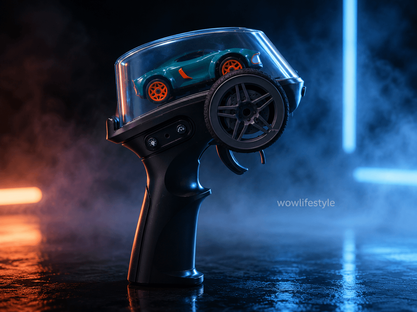 Desktop RC 1:64 Drift Car — Teal Punisher — view 5