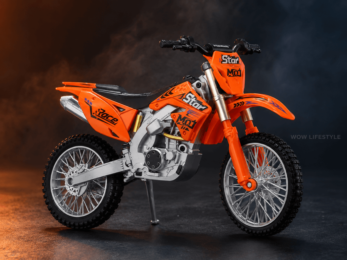 KTRS Enterprise Die-Cast Motocross Dirt Bike 1:10 — Multicolor — view 4