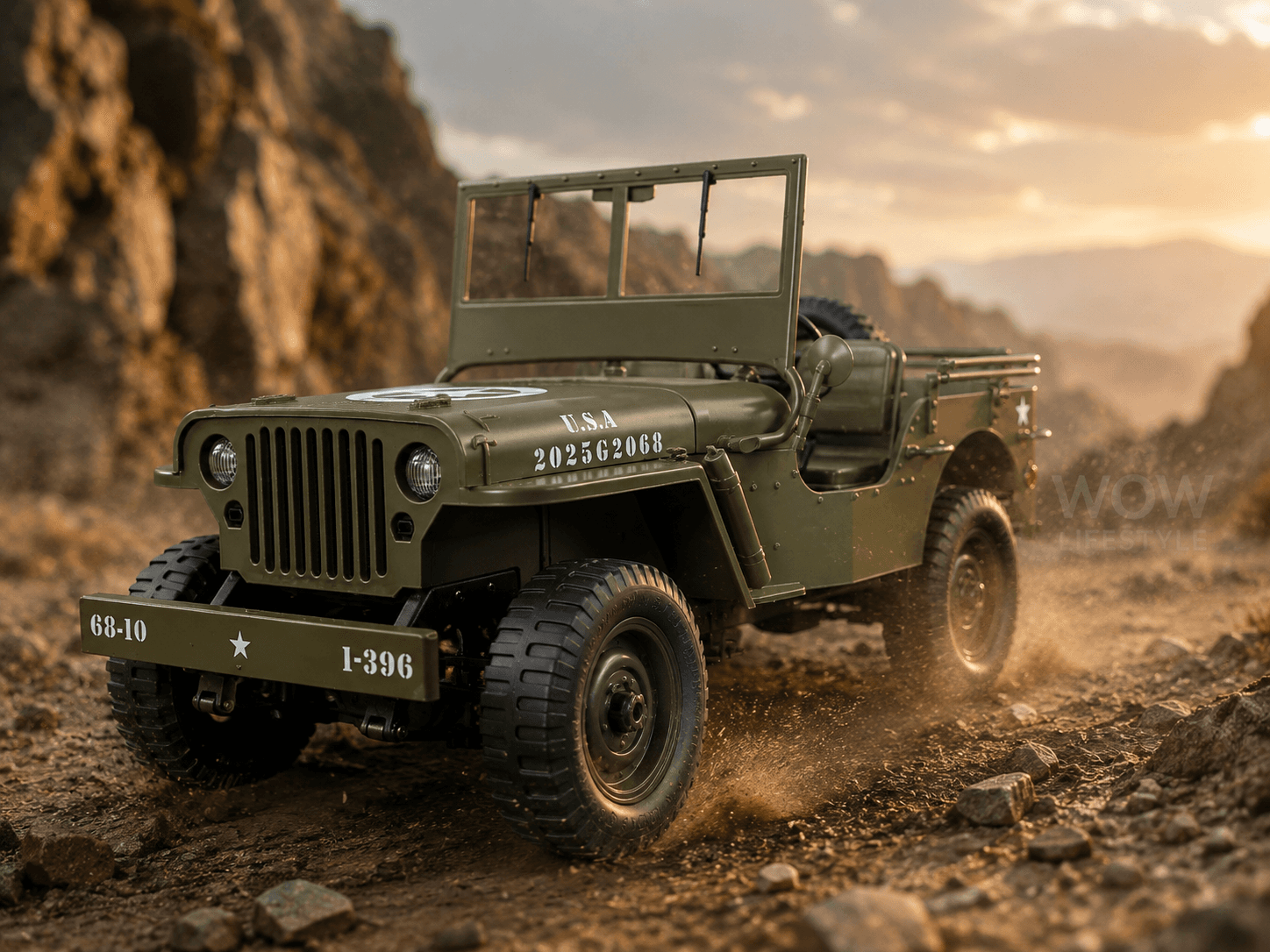 RC Willys Jeep 1:10 Military Crawler – 4WD, 2.4GHz, RTR — view 5
