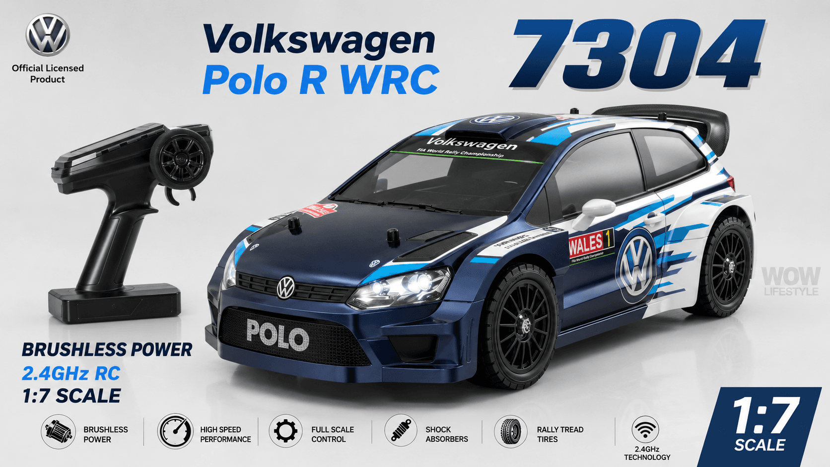 MJX Hyper Go 7304 VW Polo R WRC 1/7 Brushless 4WD Rally Car — view 6