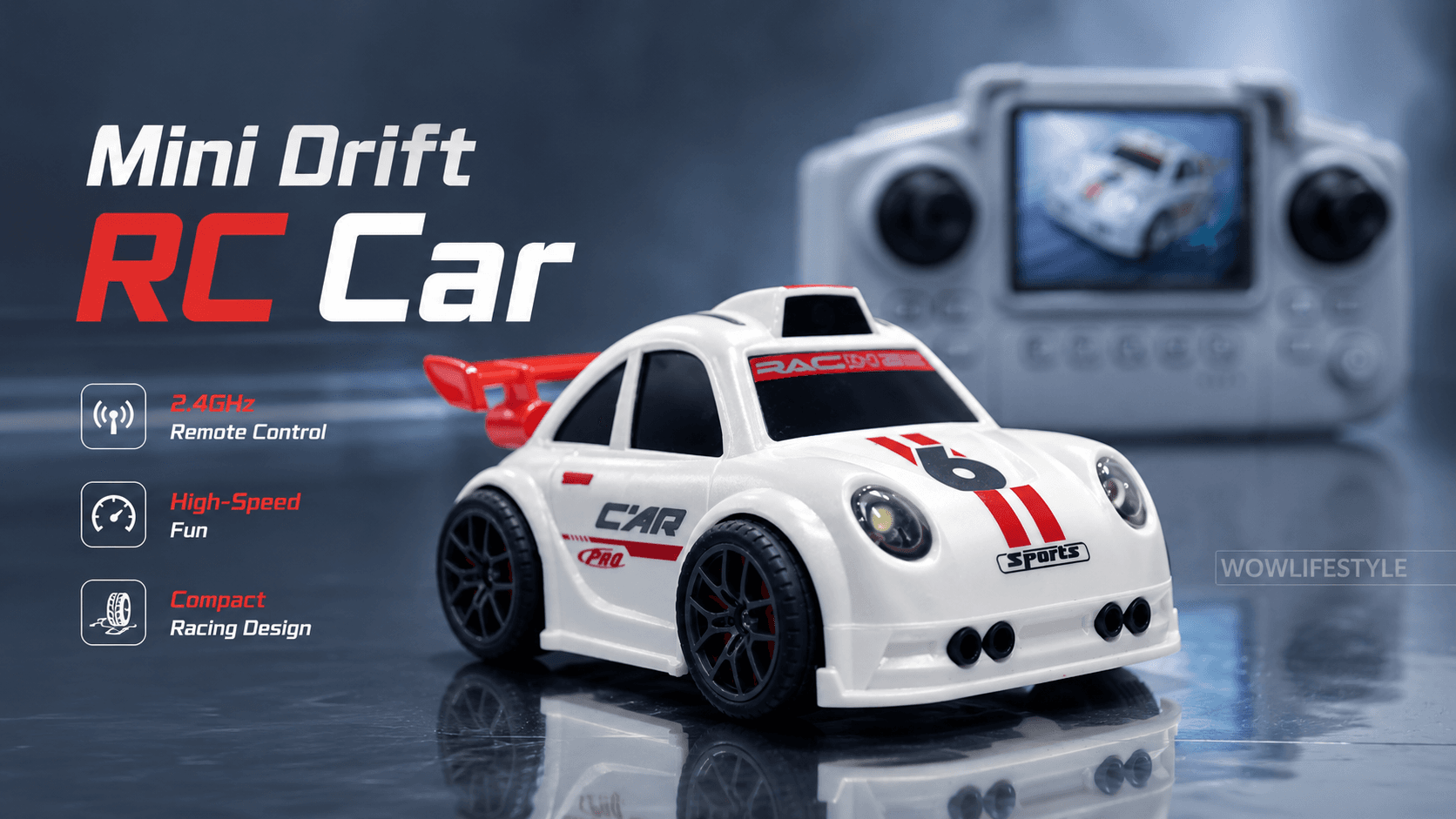 CAR PRO Sports FPV RC Car with Camera — White — view 7