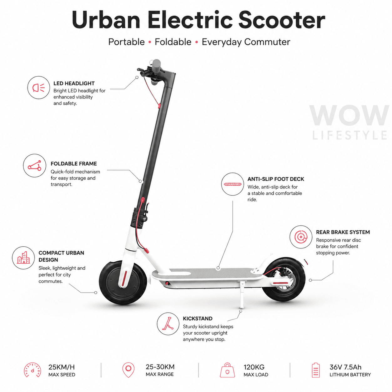 Mi Electric Scooter — 350 W Foldable Adult E-Scooter, 25 km/h, 35–45 km Range — view 9