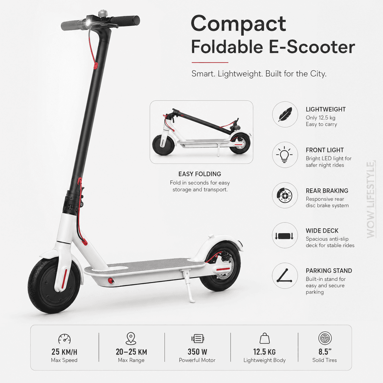 Mi Electric Scooter — 350 W Foldable Adult E-Scooter, 25 km/h, 35–45 km Range — view 1