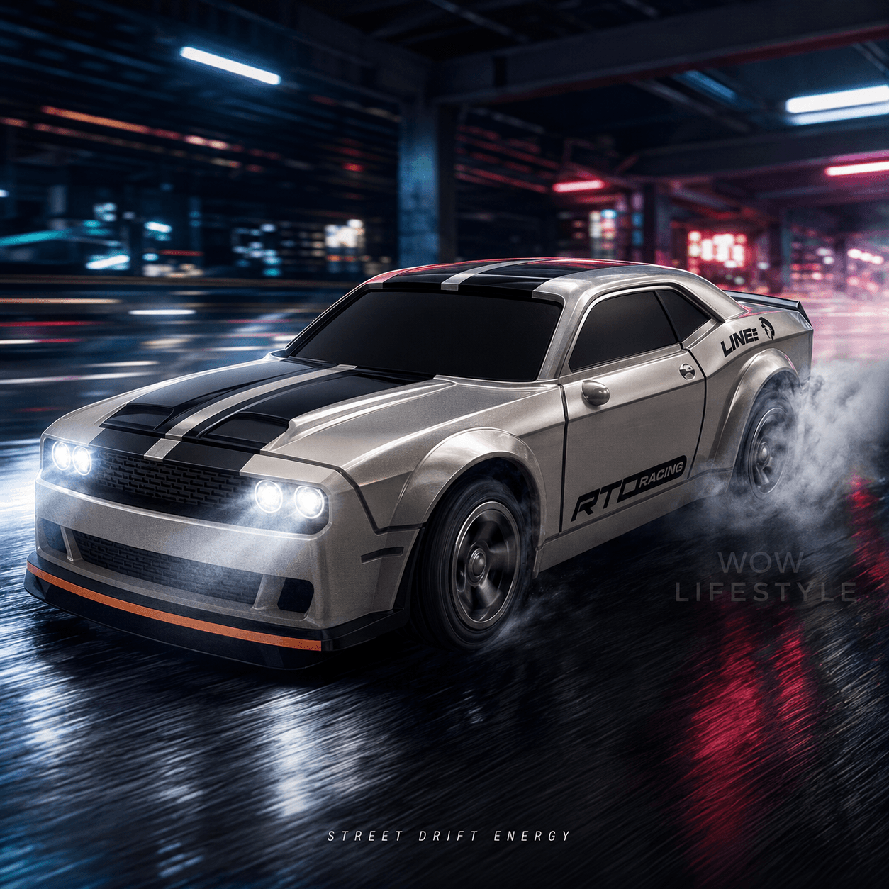 LD 1:64 Mini RC Drift Car — Dodge Challenger, 15 km/h 2.4 GHz Full Proportional — view 6