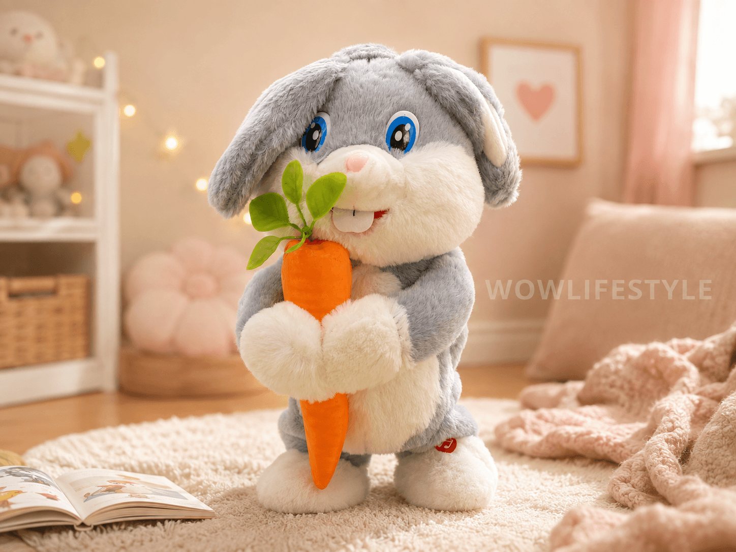 Musical Plush Bunny with Carrot — Interactive Sound Toy — view 4
