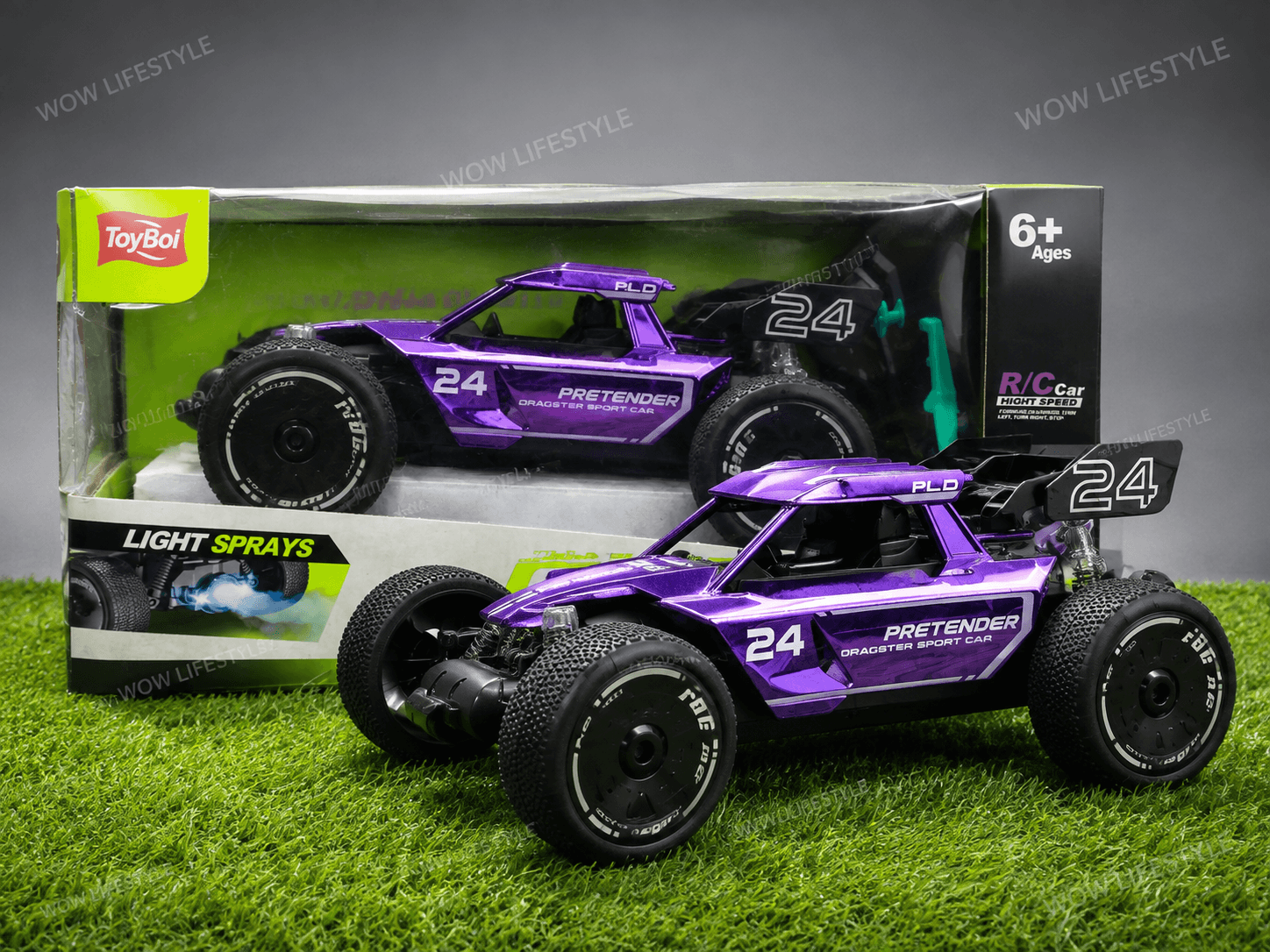 ToyBoi Climbing Pretender Dragster RC Car — High Speed, Light Spray Effect, 6+ — view 4