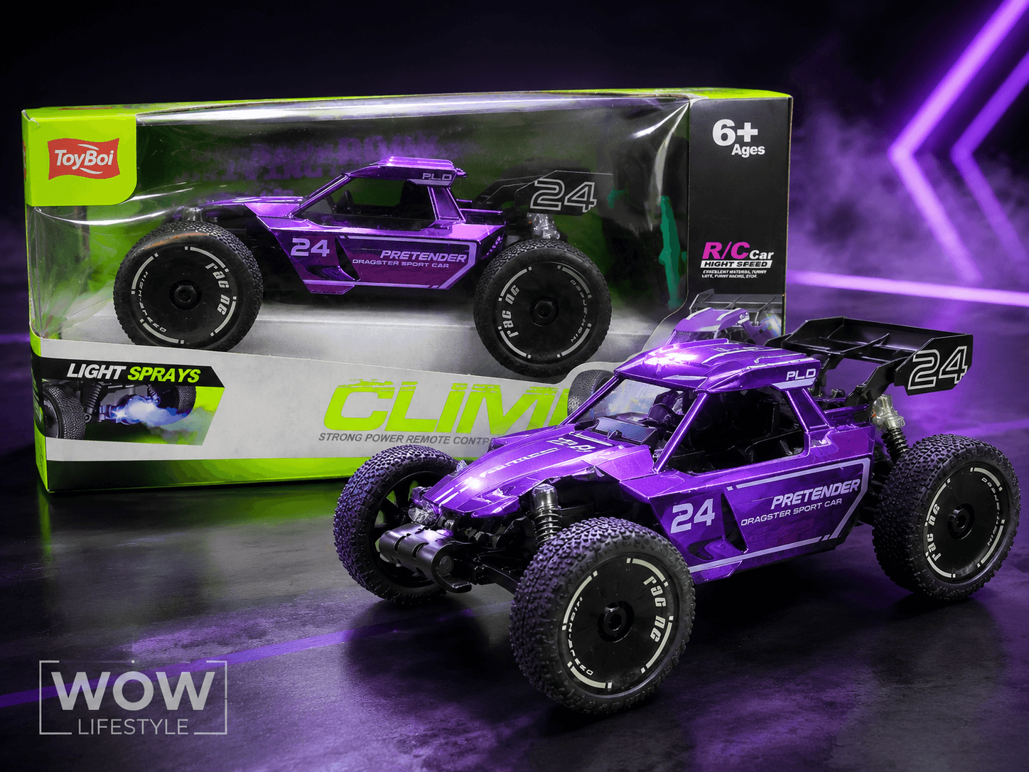 ToyBoi Climbing Pretender Dragster RC Car — High Speed, Light Spray Effect, 6+ — view 5