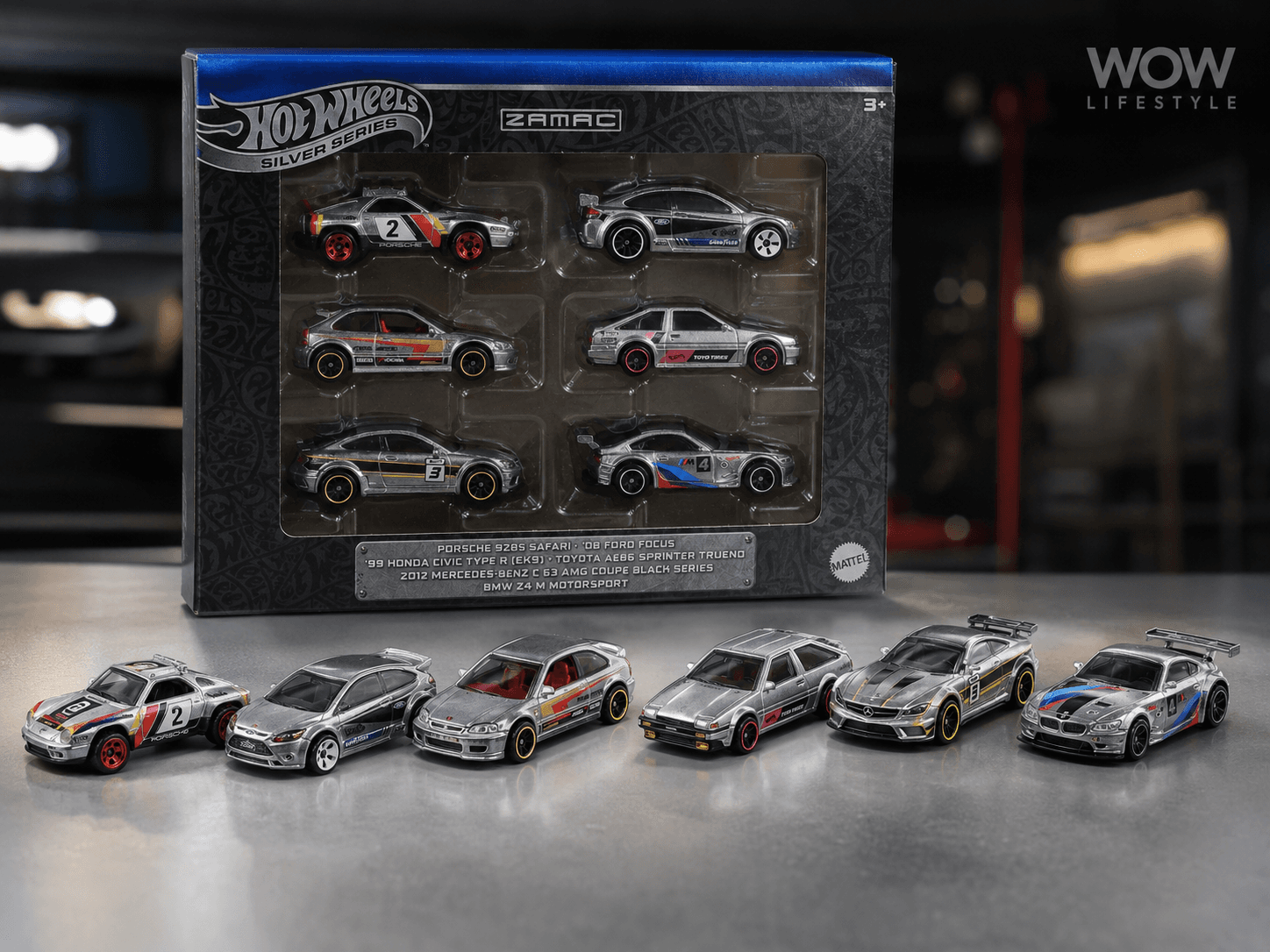 Hot Wheels ZAMAC Silver Series 6-Car Set — Unpainted Die-Cast Collector Pack — view 4