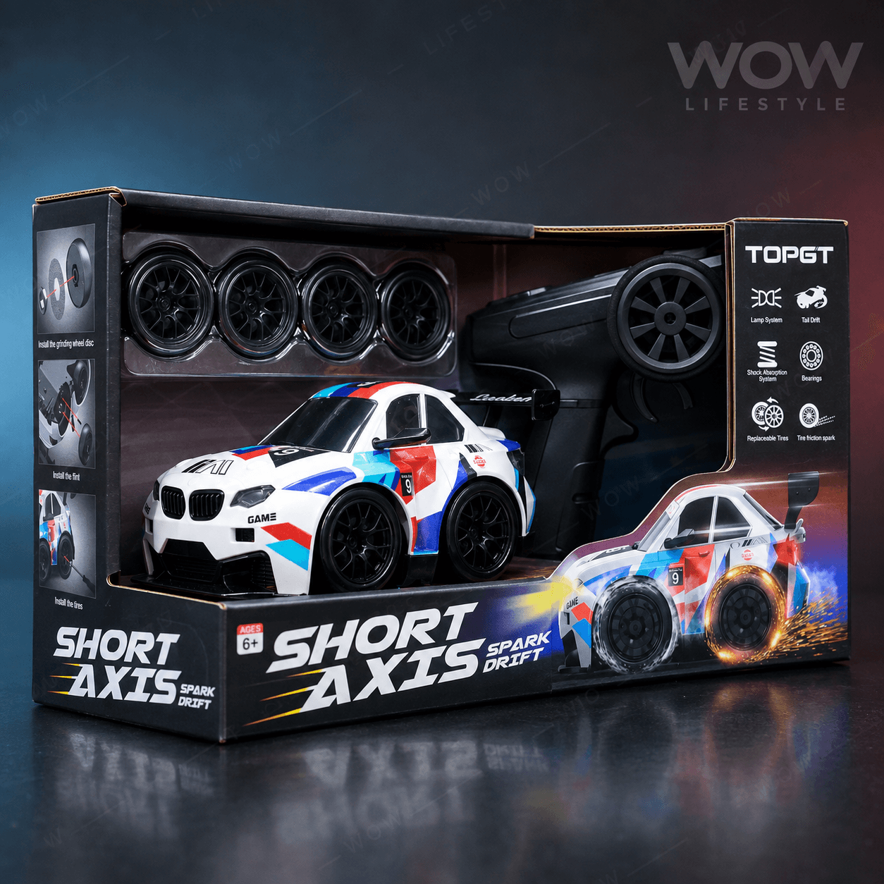 Short Axis Bmw Spark Drift RC Car — Tail-Drift Sparks, 6+ — view 5